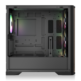 Корпус без блока питания/ Case Raijintek AGOS MAX-MS4, Midi-Tower, TG, 4x140mm ARGB, 2xUSB 3.0 + 1xUSB Type-C, E-ATX, ATX, mATX, mITX Black