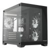 Корпус без блока питания/ Case HSPD F330, Panoramic Mini-tower, Black, TG, 0.5 SPCC, 3x120mm ARGB (FN027) mATX, mITX 160/400/200mm 1x2.5", 2x3.5", 4xPCI 1xUSB-C 3.0, 2xUSB-A1.0 428x280x375mm