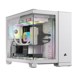 Корпус без блока питания/ Case Corsair iCUE LINK 2500X RGB, Midi-Tower, TG, 2x120mm RGB, 2xUSB-A 3.2, 1xUSB 3.2 Type-C, mATX, mITX White