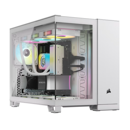 Корпус без блока питания/ Case Corsair iCUE LINK 2500X RGB, Midi-Tower, TG, 2x120mm RGB, 2xUSB-A 3.2, 1xUSB 3.2 Type-C, mATX, mITX White Corsair