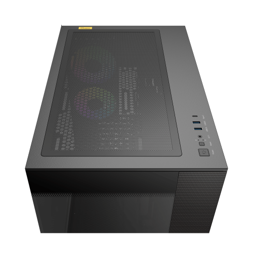Корпус ПК Ocypus Delta C74 BK ARGB – Midi-Tower с RGB подсветкой, 2xUSB-A 3.0 и USB-C 3.1, совместимый с ATX, mATX, mITX
