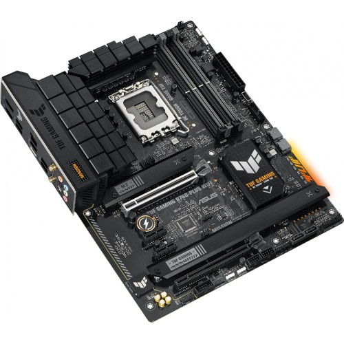 Материнская плата Asus TUF GAMING B760-PLUS WIFI для Intel 1700, 4xDDR5, ATX, 2.5G, RAID, HDMI, DP – идеальное решение для gamers и сборщиков ПК.