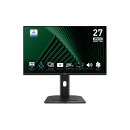 Монитор/ MSI PRO MP275QPG 27'', 2560x1440, IPS, 178x178, 300nit, 100Hz, 4ms, 2HDMI/DP, noUSB-A, Audio out, LTSP, IntPWR, 100x100VESA, Black, 1y