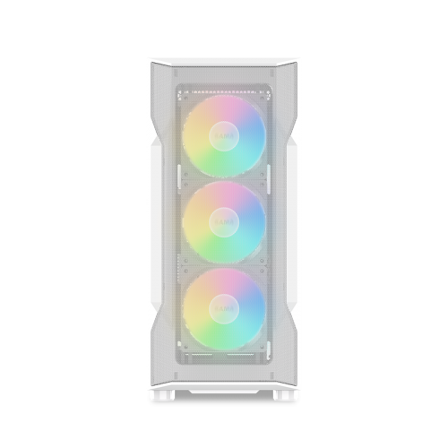 Корпус ПК без блока питания/ Case SAMA S40 White, Midi-Tower, TG, 4x120mm ARGB, 2xUSB 3.0 + 1xUSB 3.1 Type-C, ATX, mATX, mITX White SAMA