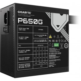 Блок питания Gigabyte ATX 650W GP-P650G 80+ gold (20+4pin) APFC 120mm fan 6xSATA RTL [GP-P650G]