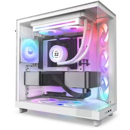 Кулер для корпуса ПК/ Case Cooler NZXT F240 RGB Core (120x120x25mm, 4-pin PWM, RGB, 75.12CFM, 30dBA, 2400RPM, White, Single-Frame RGB Fan Unit)