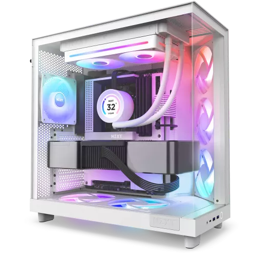 Кулер для корпуса ПК/ Case Cooler NZXT F240 RGB Core (120x120x25mm, 4-pin PWM, RGB, 75.12CFM, 30dBA, 2400RPM, White, Single-Frame RGB Fan Unit) NZXT