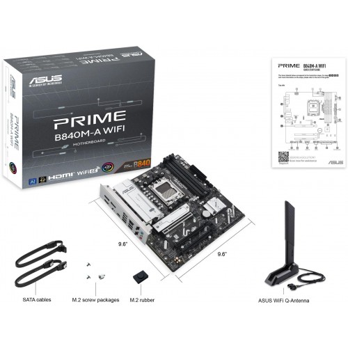 Купить материнскую плату Asus PRIME B840M-A WIFI AM5 с поддержкой DDR5, RAID и 2.5G Ethernet