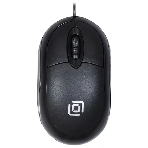 Оптическая мышь Оклик 105S черная 800dpi с USB для ноутбука - 3 кнопки (400941)