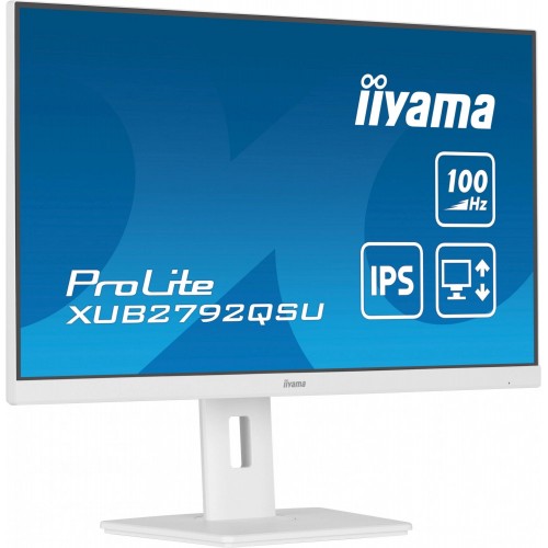 Монитор Iiyama 27" ProLite XUB2792QSU-W6 белый IPS LED 0.4ms 16:9 HDMI M/M матовая HAS Piv 250cd 178гр/178гр 2560x1440 100Hz DP WQ USB 6.1кг