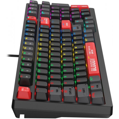 Механическая клавиатура A4Tech S98 RED для геймеров с LED подсветкой и USB подключением (1.8м)