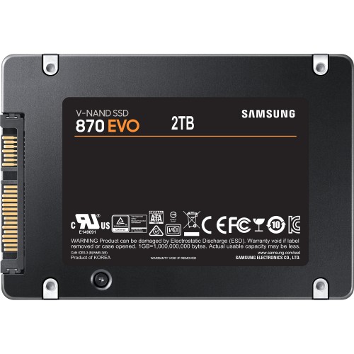 Купить Samsung SSD 870 EVO 2000GB 2.5 - Высокоскоростной твердотельный накопитель SATA3 с DRAM буфером 2048MB