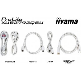 Монитор Iiyama 27" ProLite XUB2792QSU-W6 белый IPS LED 0.4ms 16:9 HDMI M/M матовая HAS Piv 250cd 178гр/178гр 2560x1440 100Hz DP WQ USB 6.1кг