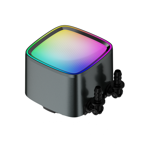 Система жидкостного охлаждения/ Water Cooling System Geometric Future Eskimo Pro 360 (240W, 360mm, ARGB, Black/ Fans: 3x120mm, 80.81CFM, 34.2dBA, 2000RPM/ Pump height 54mm, 3200RPM, Rad thickness 27mm/ S: 1851, 1700, 1200, 115X, 2011, 2066, AM5, AM4) Geom