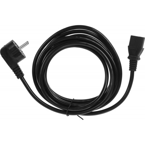 Кабель KingPrice KP-PC-Euro-C13 3м с угловой евровилкой IEC C13 – Черный, надежный и удобный для подключения устройств