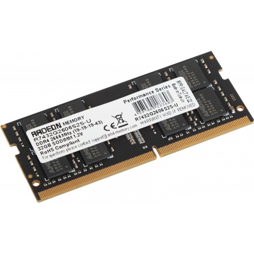 Память DDR4 32Gb 2666MHz SO-DIMM для ноутбуков AMD Radeon R7 Performance Series - Высокая производительность и надежность