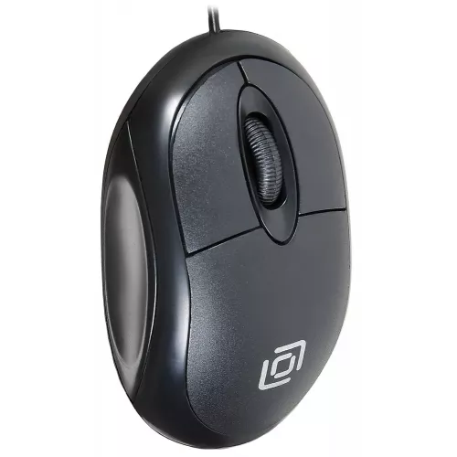 Оптическая мышь Оклик 105S черная 800dpi с USB для ноутбука - 3 кнопки (400941)