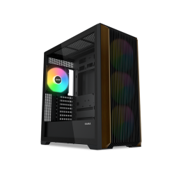 Корпус ПК без блока питания/ Case SAMA Z60 Black, Midi-Tower, TG, 4x140mm ARGB, 2xUSB 3.0 + 1xUSB 3.1 Type-C, E-ATX, ATX, mATX, mITX Black