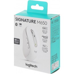 Мышь Logitech M650 белый оптическая 4000dpi беспров. BT/Radio USB 4but (910-006261)