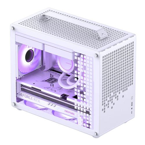 Корпус JONSBO Z20 Mini-Tower без блока питания: стильный белый кейс для mATX и mITX с USB-A 3.2 и USB-C 3.2