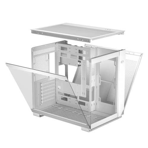 Корпус PCCooler C3 T500 WH - Midi-Tower без блока питания с USB-C 3.1 и USB-A 3.0, идеальный для ATX, mATX, mITX