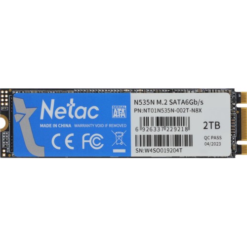 Твердотельный накопитель Netac SATA-III 2TB M.2 2280 NT01N535N-002T-N8X - Высокоскоростное Хранение Данных