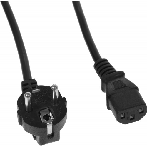 Кабель KingPrice KP-PC-Euro-C13 3м с угловой евровилкой IEC C13 – Черный, надежный и удобный для подключения устройств