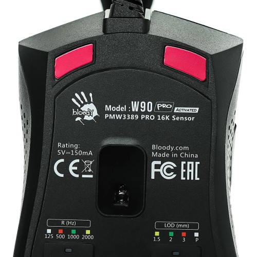 Мышь A4Tech Bloody W90 Pro черный оптическая 16000dpi USB 10but