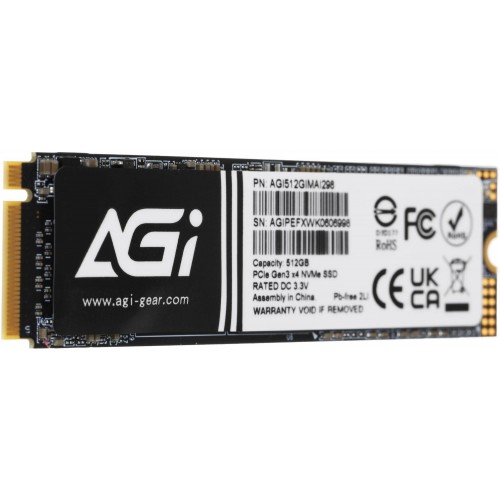 Твердотельный накопитель AGI PCIe 3.0 x4 512GB M.2 2280 - Высокая скорость и надежность для вашего ПК