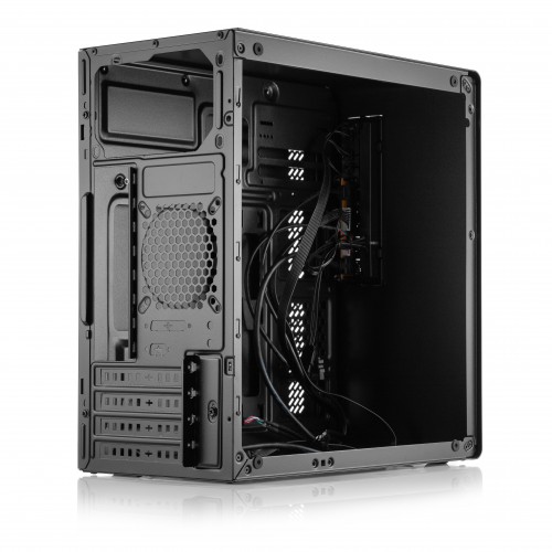Корпус Foxline FL-728TG без блока питания, mATX, черный с USB 3.0, USB Type-C и ARGB подсветкой