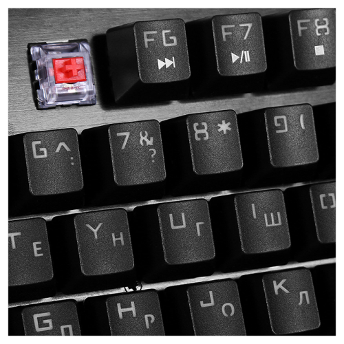 Механическая игровая клавиатура SVEN KB-G9700 (104 кл,+12Fn,RED switch, RGB, мет, корпус) Sven