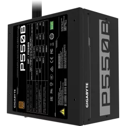 Блоки питания/ Power Supply Gigabyte GP-P550B, 550W 80+ Bronze (ATX, 2.31, Non-modular, 1x24(20+4)pin, 1x4+4-pin CPU, 3xMolex, 2x6+2-pin PCIe, 6xSATA3, Active, 120x120mm, 150x140x86mm, APFC, black)
