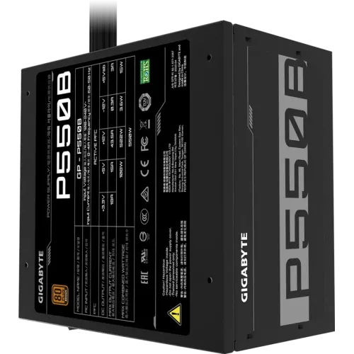 Блок питания Gigabyte GP-P550B 550W 80+ Bronze: надежное решение для вашего ПК (ATX, Non-modular, APFC)