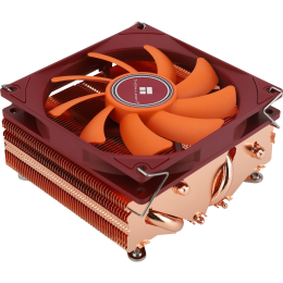 Кулер для процессора/ CPU Cooler Thermalright AXP-90 X53 Full (4-pin PWM, 38mm, Cu/Cu, 4x6mm, 1x92mm, 42.58CFM, 22.4dBA, 2700RPM, S: 1851/1700/1200/115X, AM5/AM4, orange, red)