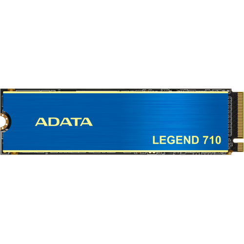 Твердотельный накопитель/ ADATA SSD LEGEND 710, 1024GB, M.2(22x80mm), NVMe 1.4, PCIe 3.0 x4, 3D NAND, R/W 2400/1800MB/s, IOPs 180 000/150 000, TBW 260, DWPD 0.23, with Heat Sink (3 года) ADATA