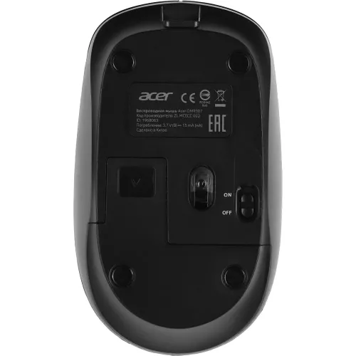 Мышь компьютерная/ Беспроводная мышь ACER OMR307 оптическая (1600dpi) беспроводная black Acer