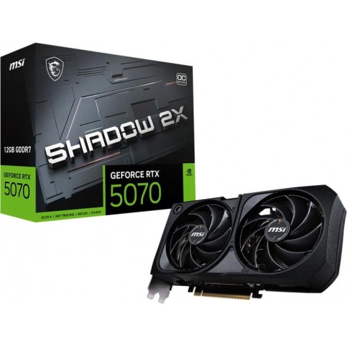 Купить видеокарту MSI RTX 5070 12G SHADOW 2X OC - NVIDIA GeForce 12Gb, PCI-E 5.0, GDDR7, 192bit, HDMI и DP