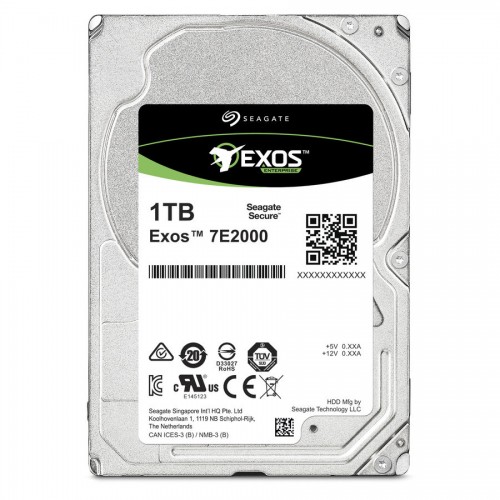 Жесткий диск/ UNSEALED HDD Seagate SAS 1Tb 2.5'' Exos 7E2000 7200 128Mb (Inspur DC19+, clean pulled) 1 year warranty (replacement ST1000NM001A, ST900MM0006, ST900MM0168) UNSEALED