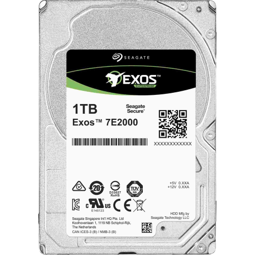 Жесткий диск/ HDD Seagate SATA 1TB 2.5"Exos 7E2000 7200 6Gb/s 128Mb (replacement ST1000NX0313, ST1000NM000A, MG04ACA100N, HUS722T1TALA604) 1 year warranty
