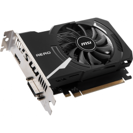 Видеокарта/ VGA MSI NVIDIA GeForce GT 1030 AERO ITX 2GD4 OC 2GB, DDR4/64-bit, PCIe 3.0, 1xDVI-D, 1xHDMI 2.0, 2-slot