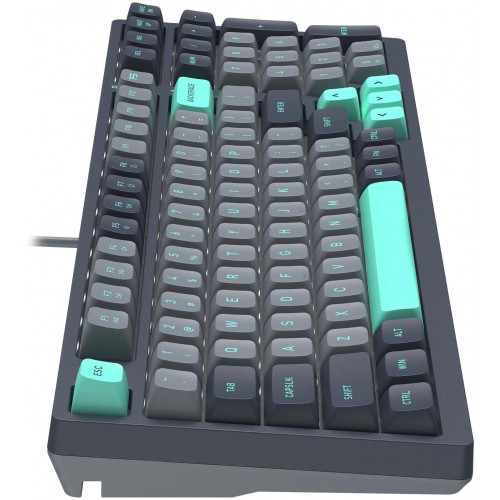 Клавиатура A4Tech FS300 PANDA ROCK: Механическая Игровая Клавиатура с LED Подсветкой и USB Подключением (Чёрный/Серый, 1.8м)