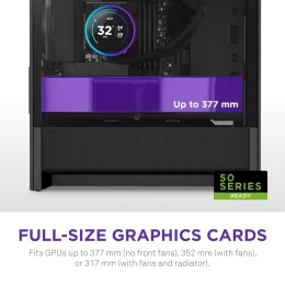 Корпус без блока питания/ Case NZXT H3 Flow (2025), Midi-Tower, TG, 1x120mm, 1xUSB-A 3.2 + 1xUSB-C 3.2, mATX, mITX Black