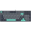 Клавиатура A4Tech FS300 PANDA ROCK: Механическая Игровая Клавиатура с LED Подсветкой и USB Подключением (Чёрный/Серый, 1.8м)
