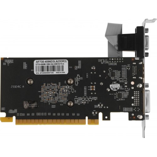 Купить видеокарту Afox PCI-E AF730-4096D3L6 с NVIDIA GeForce GT 730, 4ГБ GDDR3, низкопрофильная, DVI/HDMI/CRT