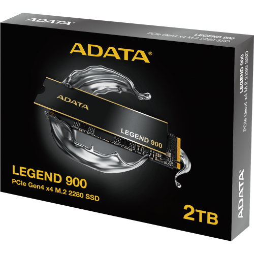 Твердотельный накопитель/ ADATA SSD LEGEND 900, 2048GB, M.2(22x80mm), NVMe 1.4, PCIe 4.0 x4, 3D NAND, R/W 7000/5400MB/s, IOPs н.д./н.д., TBW 1200, DWPD 0.06, with Heat Sink (5 лет) ADATA