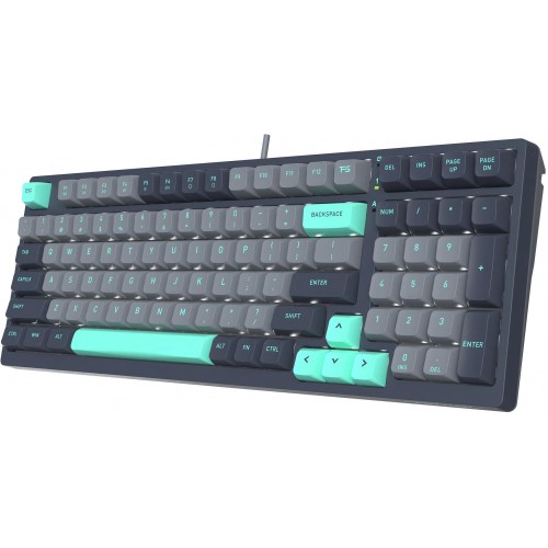 Клавиатура A4Tech FS300 PANDA ROCK: Механическая Игровая Клавиатура с LED Подсветкой и USB Подключением (Чёрный/Серый, 1.8м)