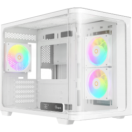 Корпус ПК без блока питания/ Case Ocypus Iota C50 Curve WH ARGB, Mini-Tower, TG, 3x120mm ARGB, 2xUSB-A 3.0 + 1xUSB-C, mATX, mITX White