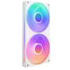 Кулер для корпуса ПК/ Case Cooler NZXT F240 RGB Core (120x120x25mm, 4-pin PWM, RGB, 75.12CFM, 30dBA, 2400RPM, White, Single-Frame RGB Fan Unit) NZXT