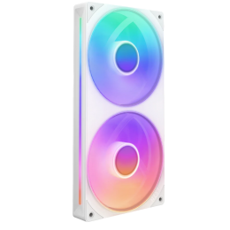Кулер для корпуса ПК/ Case Cooler NZXT F240 RGB Core (120x120x25mm, 4-pin PWM, RGB, 75.12CFM, 30dBA, 2400RPM, White, Single-Frame RGB Fan Unit)
