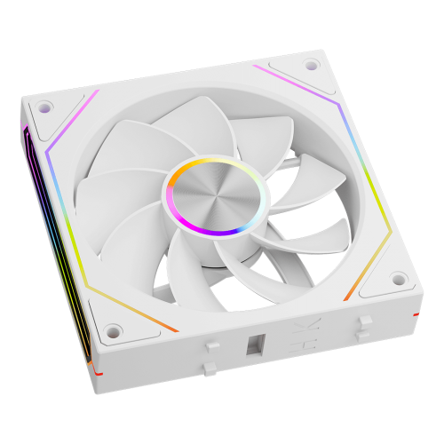 Кулер для корпуса/ Case Cooler PCCooler F3 X120R ARGB WH Reverse (120x120x25mm, 4-pin PWM, ARGB, 54CFM, 28.4dBA, 1800RPM, White) PcCooler